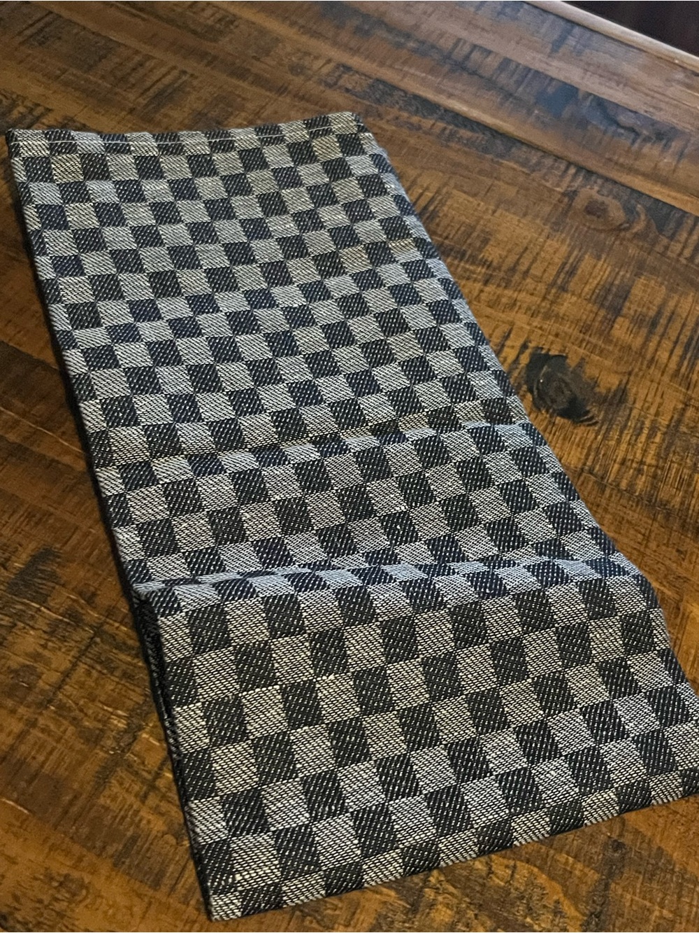 Checkered Black & Gray kitchen towel